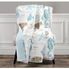 Lush Decor Harbor Life Blankets Blue (152.4x127cm)