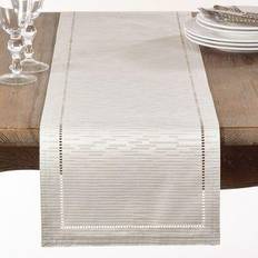 Saro Lifestyle Hemstitch Bordsduk Beige (137.16x33.02cm)