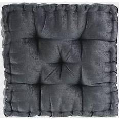 Intelligent Design Azza Poly Chenille Square Indoor Floor Pillow Complete Decoration Pillows Grey (50.8x50.8cm)