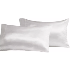 Polyester Pillow Cases Madison Park Essentials Satin Pillow Case White (101.6x50.8)