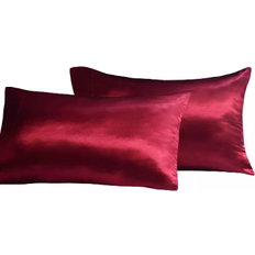 Pillow Cases Madison Park Essentials Satin Pillow Case Red (101.6x50.8)