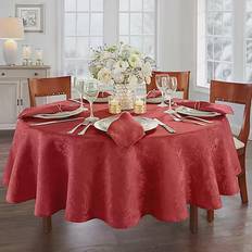 Elrene Caiden Elegance Damask Tablecloth Red