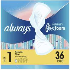 Fragrance-Free Intimate Hygiene & Menstrual Protections Always Infinity FlexFoam Size 1 Regular Flow 36-pack