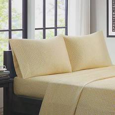 Intelligent Design Chevron Bed Sheet Yellow (243.84x167.64cm)