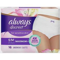 Paraben-Free Incontinence Protection Always Discreet Underwear Maximum 16-pack