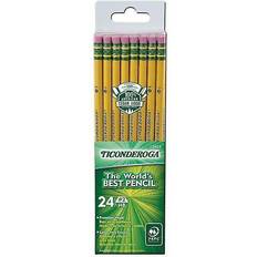 Yellow Graphite Pencils Ticonderoga DIX13924-FBA Wood-Cased HB Pencils 24-pack