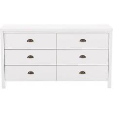 White Chest of Drawers CorLiving Boston Chest of Drawer 55x30"