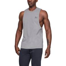 Under Armour Men Tank Tops Under Armour Men's UA Sportstyle Left Chest Cut Off Tank Top - Steel Light Heather/Steel