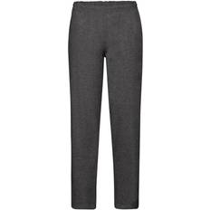 Fruit of the Loom Mens Open Hem Jog Pants Jogging Bottoms - Black