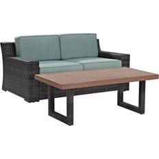 Rattan Outdoor Lounge Sets Crosley Furniture Beaufort Outdoor Lounge Set, 1 Table incl. 1 Sofas