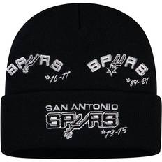 Basketball Beanies Mitchell & Ness San Antonio Spurs Hardwood Classics Timeline Cuffed Knit Hat Men - Black