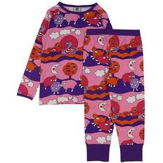 104/110 Nattøj Småfolk Nightwear Sheep Ducks - Sea Pink (23-2711-1)