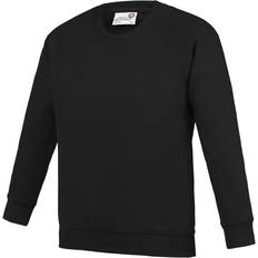 AWDis Kid's Academy Crew Neck Raglan School Sweatshirt 2-pack - Black