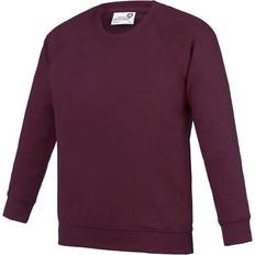 AWDis Kid's Academy Crew Neck Raglan School Sweatshirt 2-pack - Burgundy