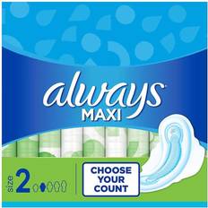 Menstrual Protection Always Maxi Size 2 Long Super Pads with Wings 42-pack