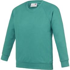 AWDis Kid's Academy Crew Neck Raglan School Sweatshirt 2-pack - Green