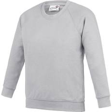 AWDis Kid's Academy Crew Neck Raglan School Sweatshirt 2-pack - Grey