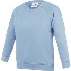 AWDis Kid's Academy Crew Neck Raglan School Sweatshirt 2-pack - Sky