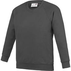 Grey Sweatshirts AWDis Kid's Academy Crew Neck Raglan School Sweatshirt 2-pack - Charcoal