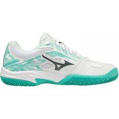 Turquoise - Women Racket Sport Shoes Mizuno Breakshot 3 Cc W - White/Grey