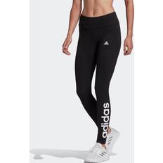 Adidas Essentials High-Waisted Logo Leggings - Black/White