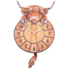 MDF Wall Clocks Nemesis Now Highland Tickin' Cow Wall With Pendulum Tail Wall Clock