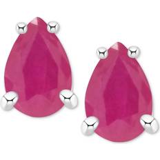 Ruby Earrings Macy's Stud Earrings - Silver/Ruby