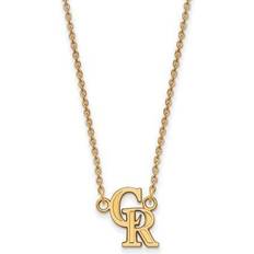 LogoArt Women's Colorado Rockies 18'' 14k Pendant Necklace