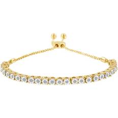 Haus of Brilliance Bolo Tennis Bracelet - Gold/Diamonds