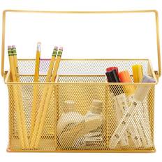 Mind Reader Metal Mesh with Handle, Gold, MESHBASKET-GLDM Basket