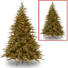 2 foot christmas tree National Tree Company 7.5-ft Frasier Fir Pre-lit Traditional Artificial Christmas Tree 90"