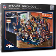 Family Puzzle Jigsaw Puzzles YouTheFan NFL Denver Broncos Purebred Fans Puzzle-A Real Nailbiter (500-Piece)