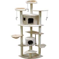 Cat - Cat Scratching Furniture Pets Go Pet Club Cat Tree Condo 80"