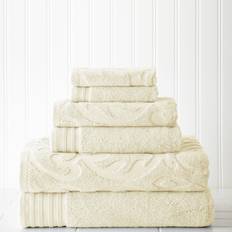 Square Bath Towels Modern Threads Medallion Swirl Bath Towel White (137.16x137.16cm)