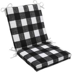 Checkered Chair Cushions Pillow Perfect Anderson Chair Cushions White, Black (92.71x45.72)