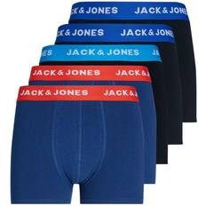 Schwarz Boxershorts Jack & Jones Boy's Trunks 5-pack - Blue/Surf The Web (12210879)