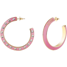 Guess Ohrringe Guess Don’t Lie Hoops Earrings - Gold/Pink/Transparent