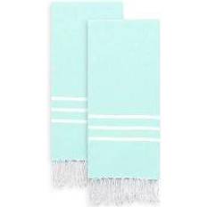 Linum Home Textiles Alara Pestemal Guest Towel Blue (96.52x58.42cm)