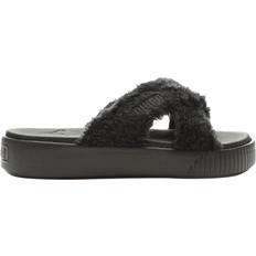 Faux Fur - Women Flip-Flops Puma Platform Fur W - Black