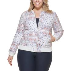 Levi's Diamond Quilted Bomber Jacket Plus Size - White Print