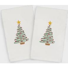 Linum Home Textiles Christmas Tree Guest Towel White (76.2x40.64cm)