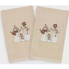 Guest Towels Linum Home Textiles Christmas Snow Family Guest Towel Beige (76.2x40.64cm)