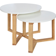 Round - Wood Nesting Tables Kate and Laurel Rioux Nesting Table 23.5" 2