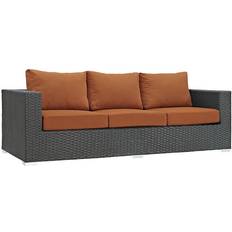 Synthetic Rattan Outdoor Sofas modway Sojourn Outdoor Sofa