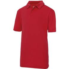 AWDis Kid's Just Cool Sports Polo Plain Shirt - Fire Red (UTRW696)