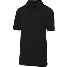 AWDis Kid's Just Cool Sports Polo Plain Shirt - Jet Black (UTRW696)