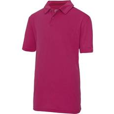 AWDis Kid's Just Cool Sports Polo Plain Shirt - Hot Pink (UTRW696)