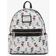 Disney Plus Size Women's Loungefly x Mickey Minnie Donald Daisy Mini Backpack Handbag White in Multi