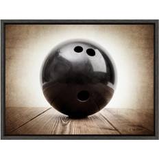 Plastic Bowling DesignOvation Sylvie Vintage Bowling Ball Canvas by Shawn St. Peter Gray 18x24