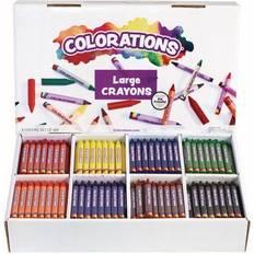 Black Crayons Colorations Large Crayons 8 Colors, Set of 400